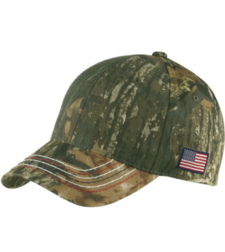 Contrast Stitch Camouflage Cap