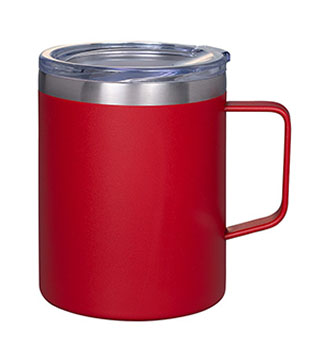 ICOL-B-018 - 12 Oz. Insulated Stainless Steel Mug  - Red